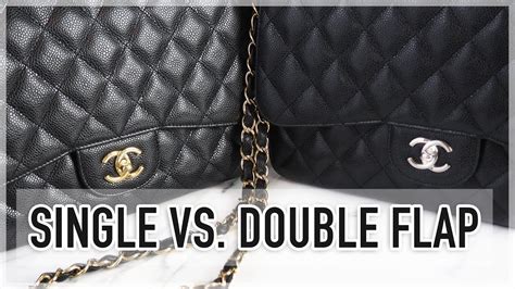 chanel black flap maxi|Chanel single flap vs double.